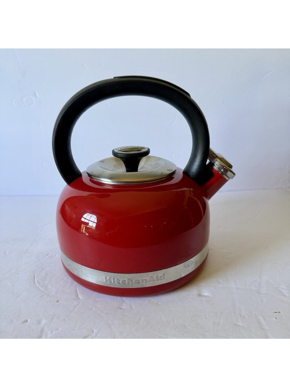 Kitchenaid Red Teapot‎ Enameled Stainless Steel Whistling Tea Kettle